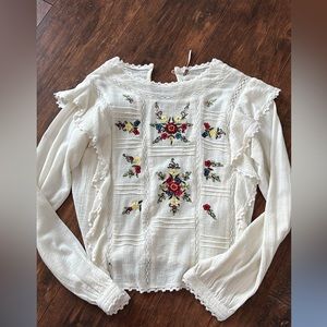 Free people embroidered top